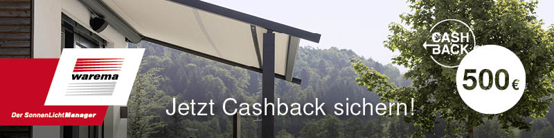 WAREMA Cashback-Aktion mit 500 Euro Cashback